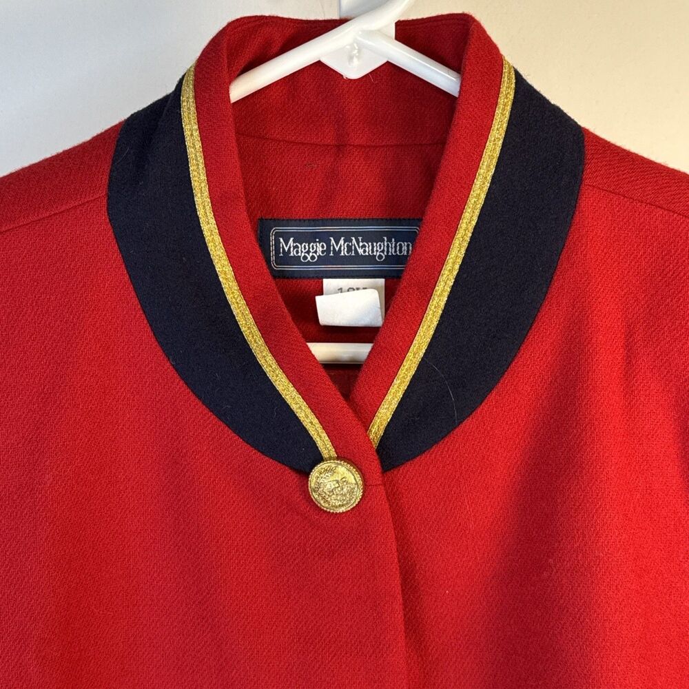Vintage Norton McNaughton Women's Wool Jacket Military Napoleon Band Blazer 20W
